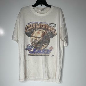 Vtg 1997 Shirt NBA Utah Jazz Western Conference Champions T Shirt Size XL USA